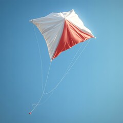 Red and White Kite in the Sky