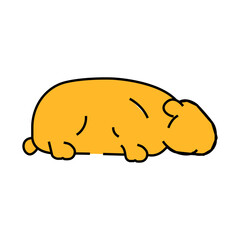 hamster standing pet line icon vector. hamster standing pet sign. isolated symbol illustration