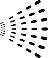 Spray icon of aerosol or airbrush for water gas nozzle steam, perfume deodorant, graffiti paint. Sign shower drops, disinfection, cleaning.