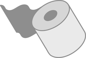 Toilet paper roll or tube icon design, template for wc. Bathroom hygiene icons, kitchen cleaning towel. Blank soft scroll product.