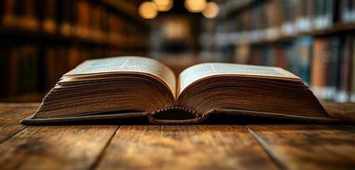 an open book on a table  