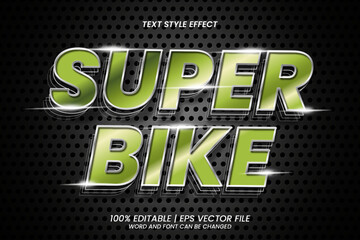 Super Bike Editable Text Effect 3D style
