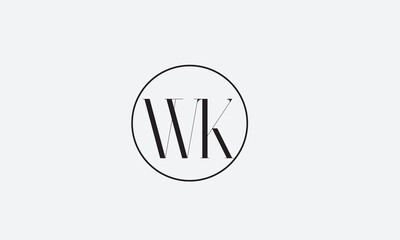 WK, KW, W, K Abstract Letters Logo Monogram