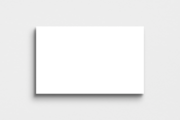 Blank business card on white background