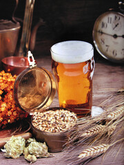 Brewing a pint of English beer 