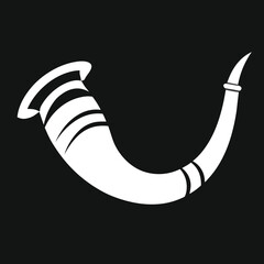  shofar silhouette vector art illustration 