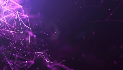 Fototapeta premium Abstract Purple Network with Glowing Lines and Bokeh