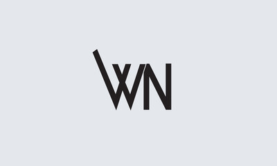 WN, NW, W, N Abstract Letters Logo Monogram