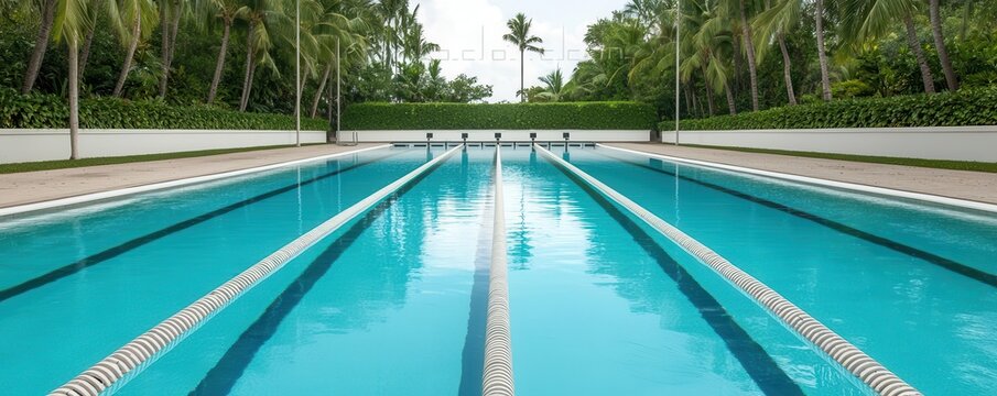 Swimming laps in a pool for full-body conditioning and endurance, exercise, swimming