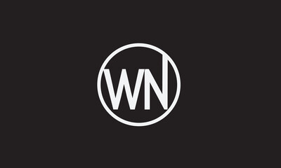 WN, NW, W, N Abstract Letters Logo Monogram