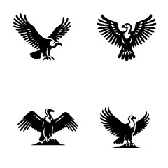 Fototapeta premium condor, icon, vector illustration, white background