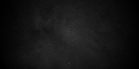 Dark Black background texture, old vintage charcoal black backdrop paper with watercolor. Abstract background with black wall surface, black stucco texture. Black gray satin dark texture luxurious.