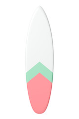 Surfboard png sticker, travel 3D cartoon on transparent background