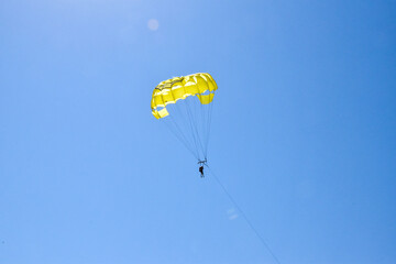 Parasailing, summer vacation at sea, beach