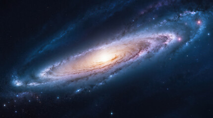 Fototapeta premium cosmic night sky with galaxies stars