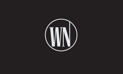 WN, NW, W, N Abstract Letters Logo Monogram