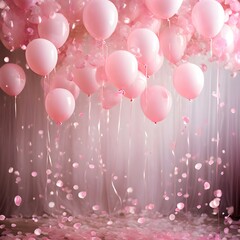 pink balloons background