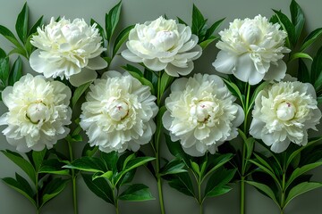 Obraz premium Elegant White Peony Arrangement for Floral Decor and Design Inspiration