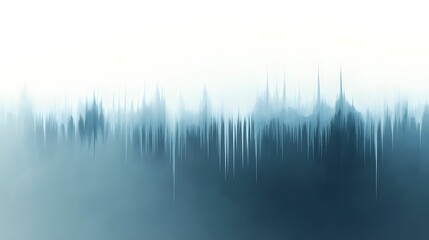 minimalistyczna, fale dźwiękowe, zamrożone, cisza, abstrakcja, lód, dźwięki, fale, zamrożenie, symbolika dźwięku, niewidzialna, przestrzeń, minimalistyczny design, biały, niebieski gradient, nieruchom