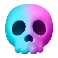 Fototapeta premium Human skull png icon sticker, transparent background
