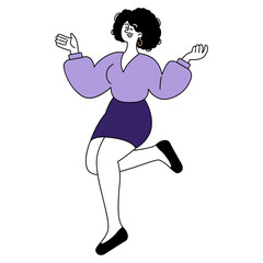 Businesswoman. Flat Vector Illustration