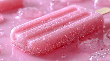 Fototapeta premium Pink Ice Pops with Sprinkles