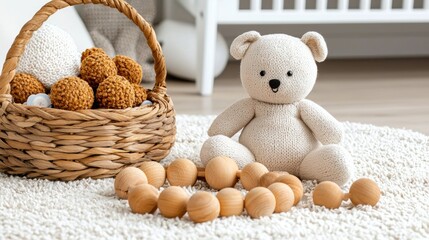 Cozy Baby Corner With Natural Toy Elements