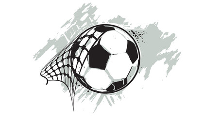 Football ball with a watercolor effect. Vector illustration.