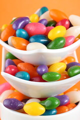 Balas diversas, bala de goma, jujubas e marshmallow