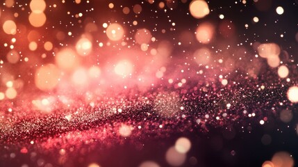 A vibrant backdrop filled with shimmering red bokeh creates a joyful atmosphere suitable for festive occasions and celebrations