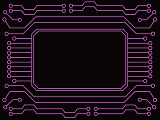 電子回路基板のフレーム　ピンク
