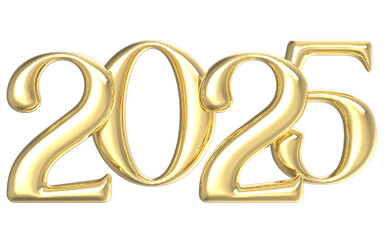 2025 Number 3D Render