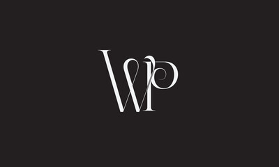WP, PW, W, P Abstract Letters Logo Monogram