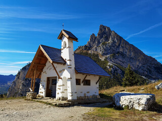 Passo Falzarego and the Cappella della Visitazione