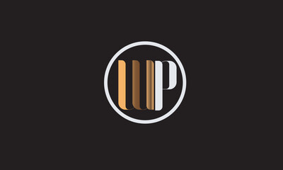 WP, PW, W, P Abstract Letters Logo Monogram
