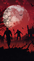 Halloween invitation to zombie party vector image