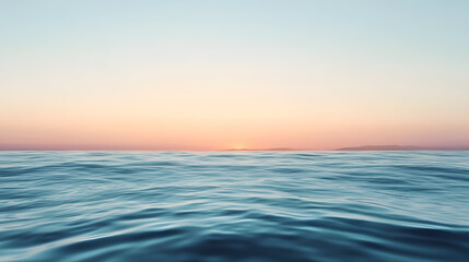 Fototapeta premium Calm colored sea and sky at sunset.