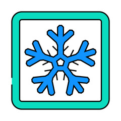 keep refrigerated product label warning line icon vector. keep refrigerated product label warning sign. isolated symbol illustration