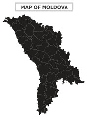 Fototapeta premium European Country Geography Political map. Political map of country with capital, province or state capital, major cities and town.