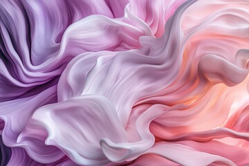 Fototapeta premium Fantasy-inspired abstract flower with swirling, translucent petals in radiant pinks and purples, perfect for creating dreamlike artwork, surreal visuals, or floral-themed designs