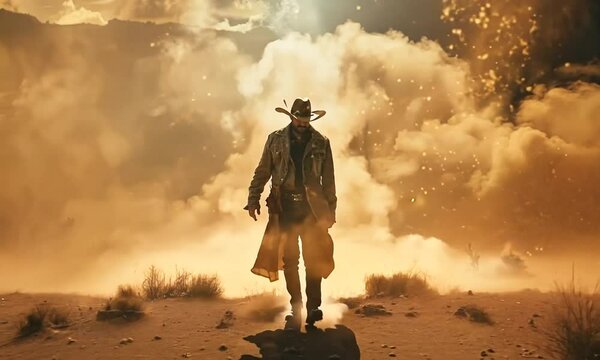 The Lone Cowboy in the Dust