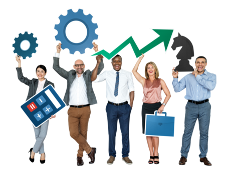 Corporate business icons png sticker, transparent background - Powered by Adobe