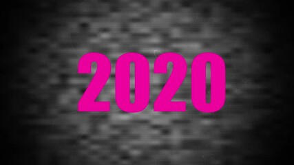 A flip clock calendar turns slowly from year 2025 to 1996 - turn of the year concept - high quality  animation