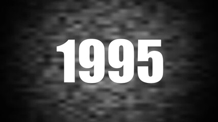 A flip clock calendar turns slowly from year 1990 to 1999 - turn of the year concept - high quality  animation