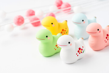 巳年（へびどし）の年賀状素材　干支
