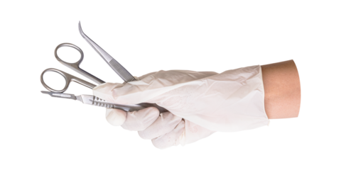 Gand holding png medical instruments transparent background