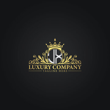 Golden Ornamental Logo Template for Luxury Business