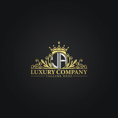 Obraz premium Golden Ornamental Logo Template for Luxury Business