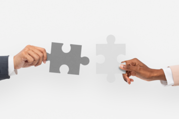 Png Hands holding puzzle mockup business problem solving concept
