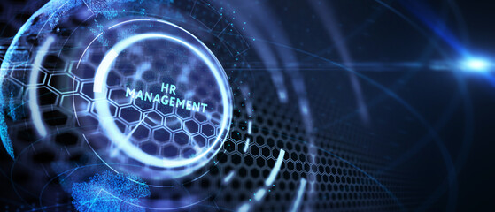 Human Resources HR management Recruitment Employment Headhunting Concept.  3d illustration